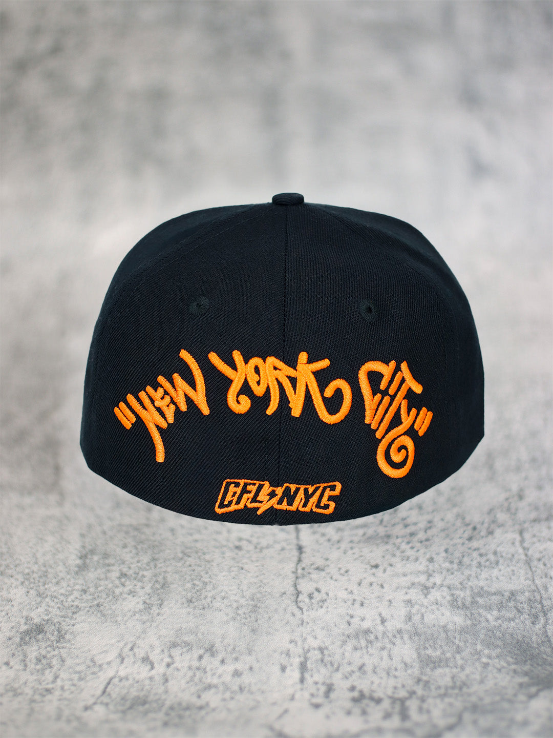 Black NY Fitted (Grey Brim)