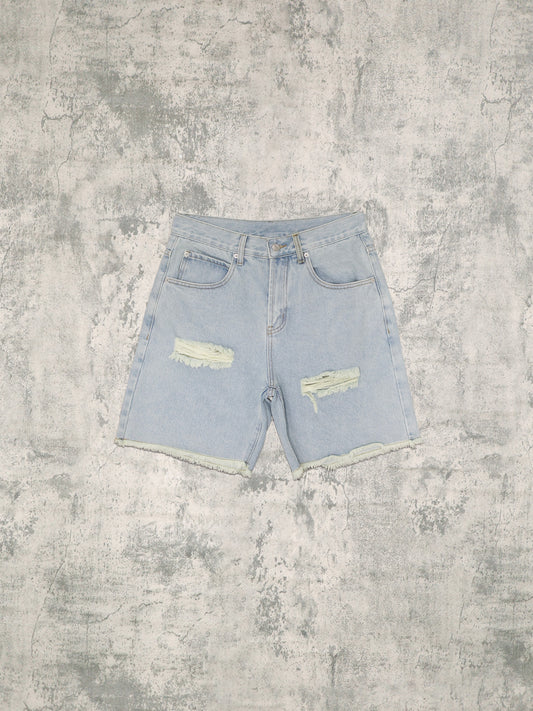 Light Washed Denim Shorts