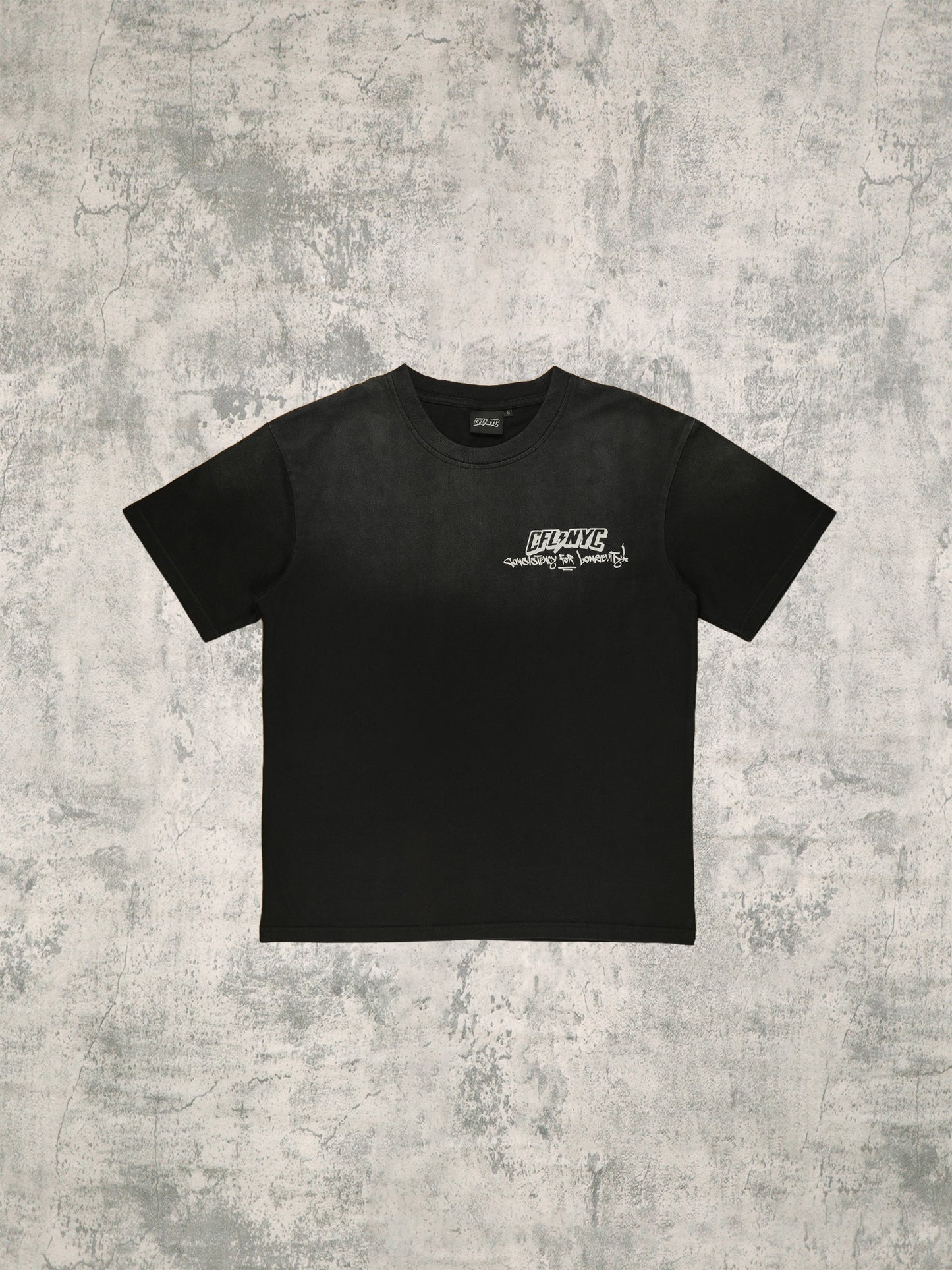 Black Sundry Acid Wash T