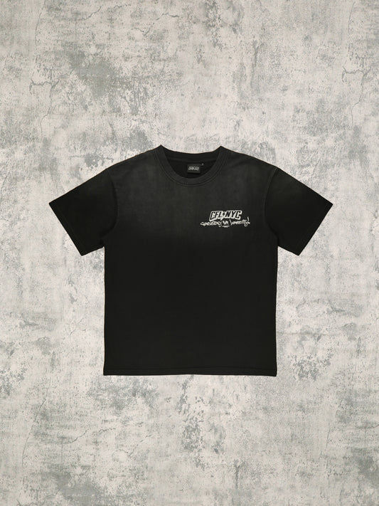 Black Sundry Acid Wash T