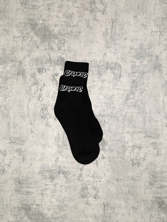 Black Quarter Crew Socks