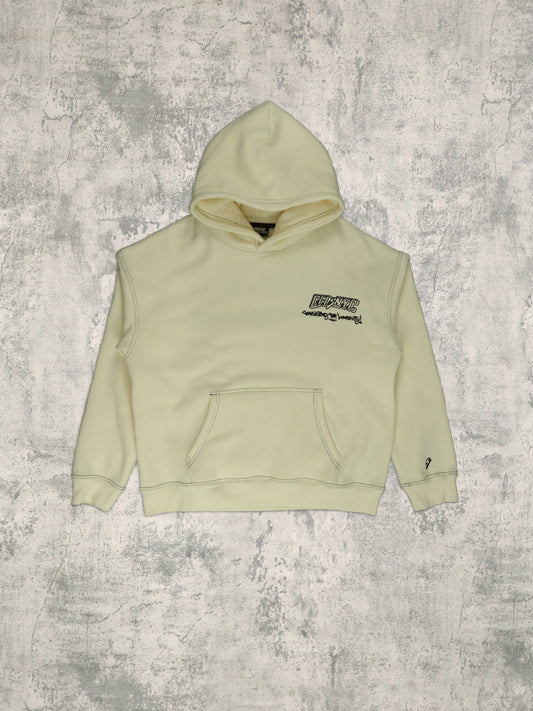 Cream Outline Hoodie
