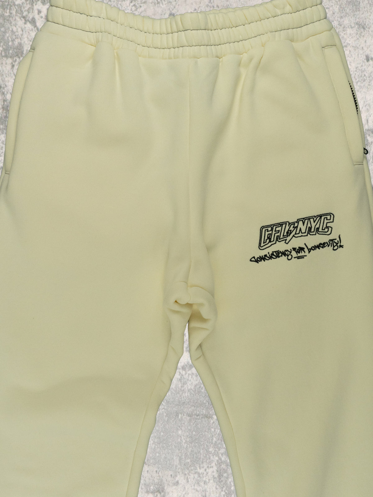 Cream Outline Sweat Pants