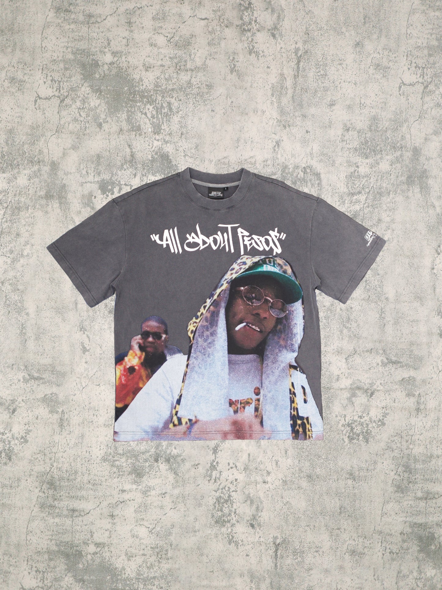 Pesos Grey Acid Wash Tee