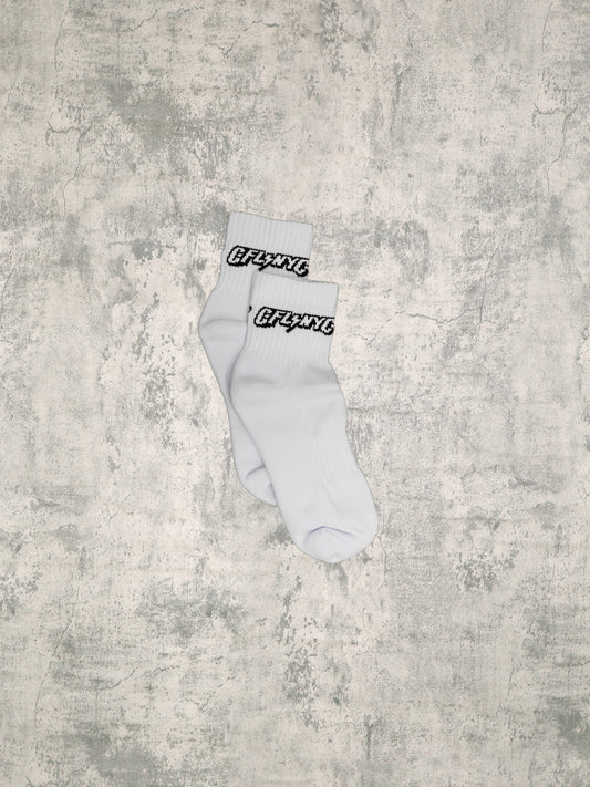 White Quarter Crew Socks